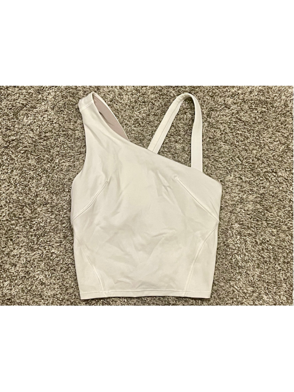 Lululemon Women’s Everlux Asymmetrical Tennis Tank Top, Size 0, White, EUC